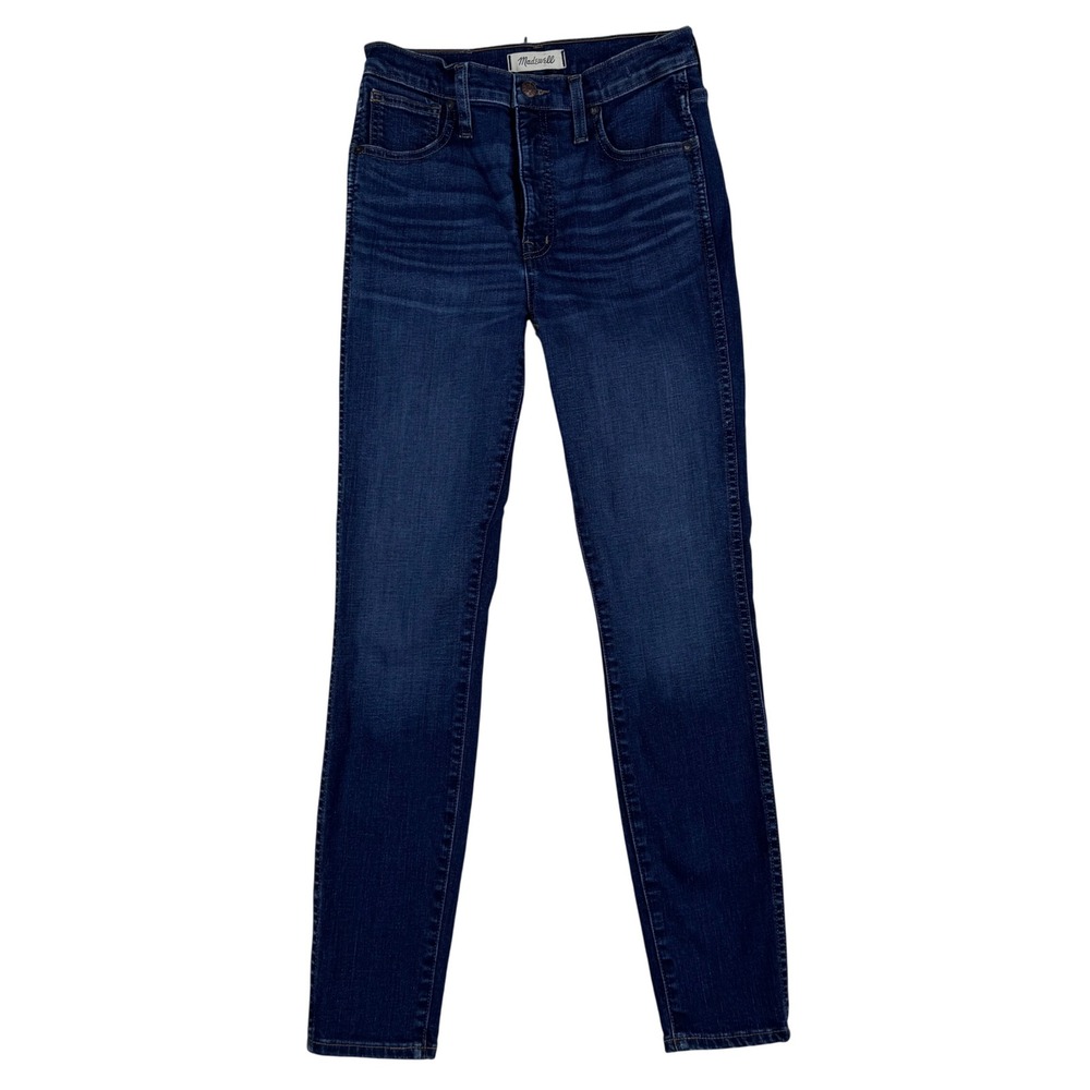 Madewell 10 High Rise Skinny Jeans Dark Wash Womens 27‎ Casual Chic Stretch - Picture 2 of 10